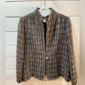 D.K. GOLD by DONNKENNY Brown Multicolor Textured Jacket 18